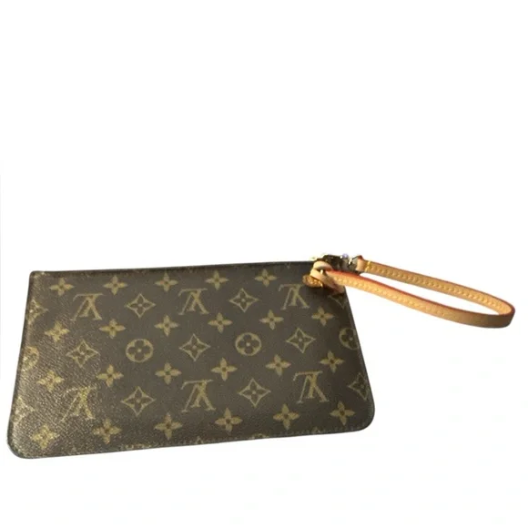Louis Vuitton Brown Monogram Neverfull Pouch Wristlet - Picture 4 of 14